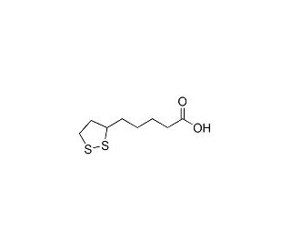 &alpha;-Lipoic Acid (CAS 1077-28-7) - chemical structure image