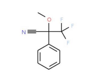 &alpha;-Methoxy-&alpha;-(trifluoromethyl)phenylacetonitrile (CAS 80866-87-1) - chemical structure image