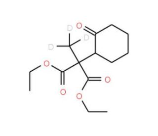 &alpha;-(Methyl-d3)-3-oxo-cyclohexanemalonic Acid Diethyl Ester - chemical structure image