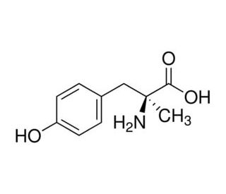 &alpha;-Methyl-L-p-tyrosine (CAS 672-87-7) - chemical structure image