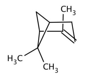 (&minus;)-&alpha;-Pinene (CAS 7785-26-4) - chemical structure image