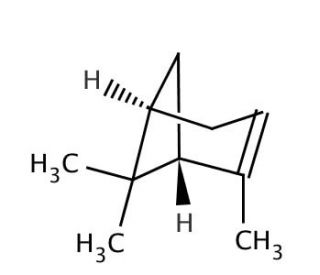 (&plus;)-&alpha;-Pinene (CAS 7785-70-8) - chemical structure image