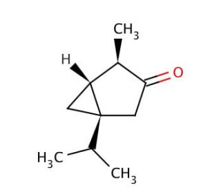 (&minus;)-&alpha;-Thujone (CAS 546-80-5) - chemical structure image