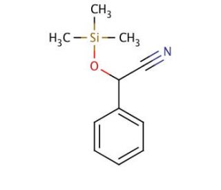 &alpha;-(Trimethylsilyloxy)phenylacetonitrile (CAS 25438-37-3) - chemical structure image