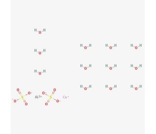 Aluminum cesium sulfate dodecahydrate (CAS 7784-17-0) - chemical structure image