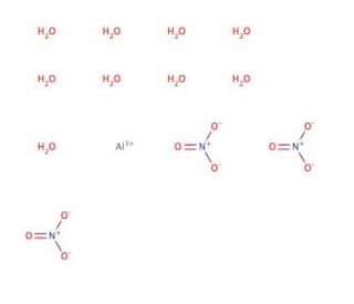 Aluminum nitrate nonahydrate (CAS 7784-27-2) - chemical structure image