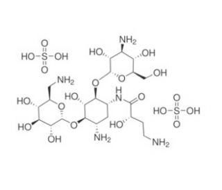 Amikacin disulfate (CAS 39831-55-5) - chemical structure image
