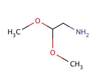Aminoacetaldehyde dimethyl acetal (CAS 22483-09-6) - chemical structure image