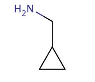 (Aminomethyl)cyclopropane (CAS 2516-47-4 (anhydrous)) - chemical structure image