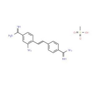 Aminostilbamidine methanesulfonate salt (CAS 1173097-67-0) - chemical structure image