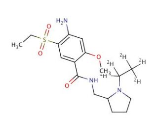Amisulpride-d5 (CAS 1216626-17-3) - chemical structure image