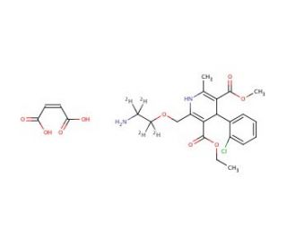 Amlodipine-d4 Maleic Acid Salt (CAS 1185246-15-4) - chemical structure image