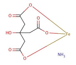 Ammonium iron(III) citrate (CAS 1185-57-5) - chemical structure image