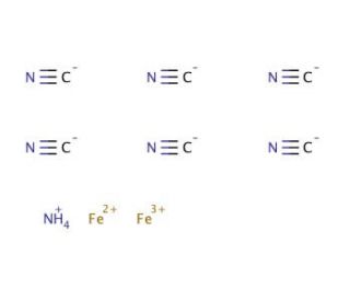 Ammonium iron(III) hexacyanoferrate(II) (CAS 25869-00-5) - chemical structure image