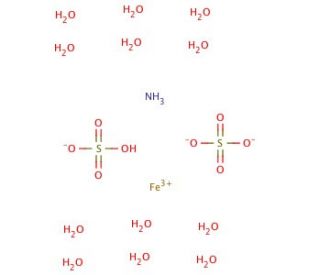 Ammonium iron(III) sulfate dodecahydrate (CAS 7783-83-7) - chemical structure image