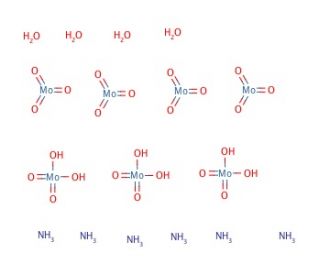 Ammonium molybdate tetrahydrate (CAS 12054-85-2) - chemical structure image