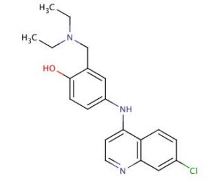 Amodiaquine (CAS 86-42-0) - chemical structure image