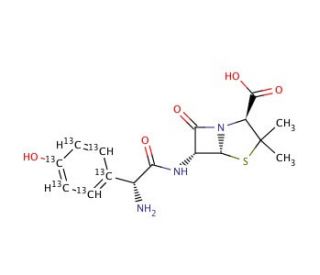 Amoxicillin-13C6 - chemical structure image