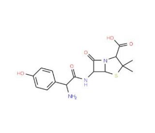 Amoxicillin trihydrate (CAS 61336-70-7) - chemical structure image