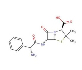 Ampicillin (CAS 69-53-4) - chemical structure image