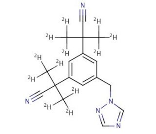 Anastrozole-d12 (CAS 120512-32-5) - chemical structure image