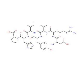 Angiotensin fragment 1-7 acetate salt (CAS 51833-78-4) - chemical structure image