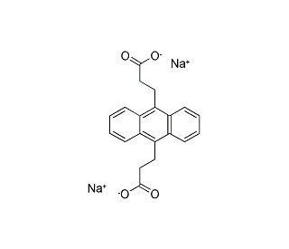 Anthracene-9,10-dipropionic acid disodium salt (CAS 82767-90-6) - chemical structure image