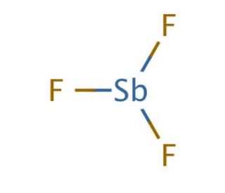 Antimony(III) fluoride (CAS 7783-56-4) - chemical structure image
