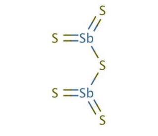Antimony(V) sulfide (CAS 1315-04-4) - chemical structure image