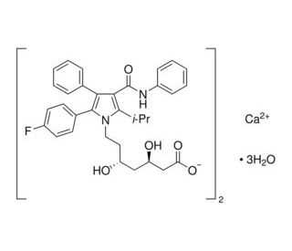 Atorvastatin calcium salt trihydrate (CAS 344423-98-9) - chemical structure image