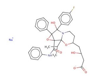 Atorvastatin cyclic sodium salt (isopropyl) impurity (CAS 873950-17-5 (free acid)) - chemical structure image
