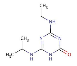 Atrazine-2-hydroxy (CAS 2163-68-0) - chemical structure image