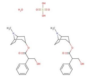 Atropine Sulfate Monohydrate (CAS 5908-99-6) - chemical structure image