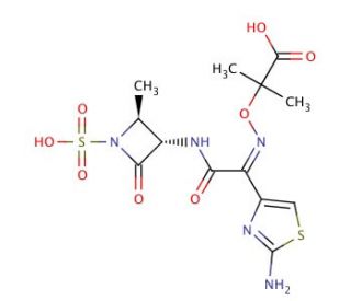 Aztreonam (CAS 78110-38-0) - chemical structure image
