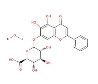 Baicalin hydrate (CAS 206752-33-2) - chemical structure image