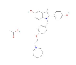 Bazedoxifene Acetate (CAS 198481-33-3) - chemical structure image