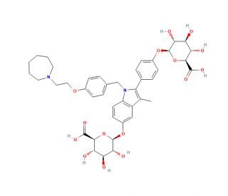 Bazedoxifene Bis-&beta;-D-Glucuronide (CAS 328933-67-1) - chemical structure image