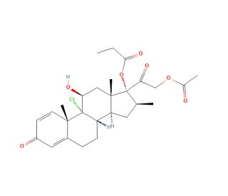 Beclomethasone 21-Acetate 17-Propionate (CAS 5534-08-7) - chemical structure image