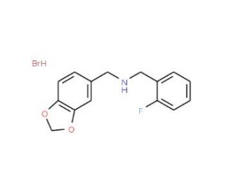 Benzo[1,3]dioxol-5-ylmethyl-(2-fluoro-benzyl)-amine hydrobromide - chemical structure image