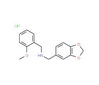 Benzo[1,3]dioxol-5-ylmethyl-(2-methoxy-benzyl)-amine hydrochloride - chemical structure image