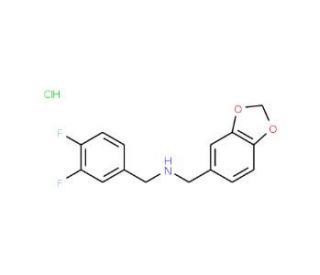 Benzo[1,3]dioxol-5-ylmethyl-(3,4-difluoro-benzyl)-amine hydrochloride - chemical structure image