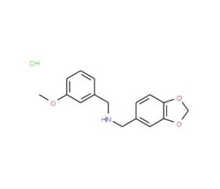 Benzo[1,3]dioxol-5-ylmethyl-(3-methoxy-benzyl)-amine hydrochloride - chemical structure image
