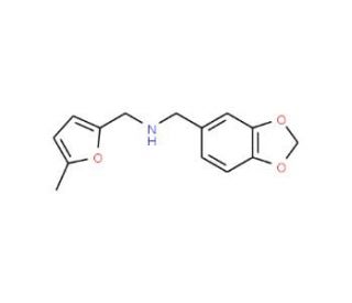 Benzo[1,3]dioxol-5-ylmethyl-(5-methyl-furan-2-ylmethyl)-amine - chemical structure image