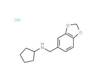 Benzo[1,3]dioxol-5-ylmethyl-cyclopentyl-amine hydrochloride - chemical structure image