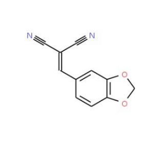 (Benzo[3,4-d]1,3-dioxolan-5-ylmethylene)methane-1,1-dicarbonitrile (CAS 2972-82-9) - chemical structure image