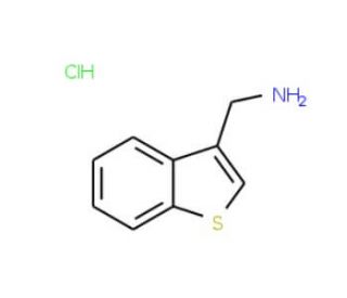 Benzo[b]thiophen-3-ylmethylamine hydrochloride (CAS 55810-74-7) - chemical structure image