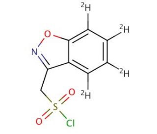 Benzo[d]isoxazol-3-yl-methanesulfonyl-d4 Chloride (CAS 73101-65-2 (unlabeled)) - chemical structure image