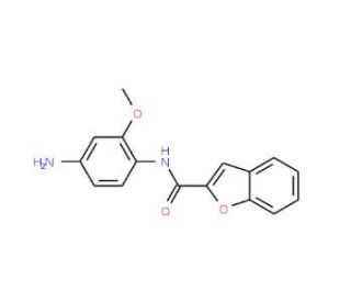 Benzofuran-2-carboxylic acid (4-amino-2-methoxy-phenyl)-amide (CAS 335210-03-2) - chemical structure image