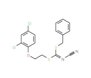 Benzyl [2-(2,4-dichlorophenoxy)ethyl]-cyanocarbonimidodithioate - chemical structure image