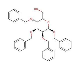 Benzyl 2,3,4-Tri-O-benzyl-&beta;-D-glucopyranoside (CAS 27851-29-2) - chemical structure image
